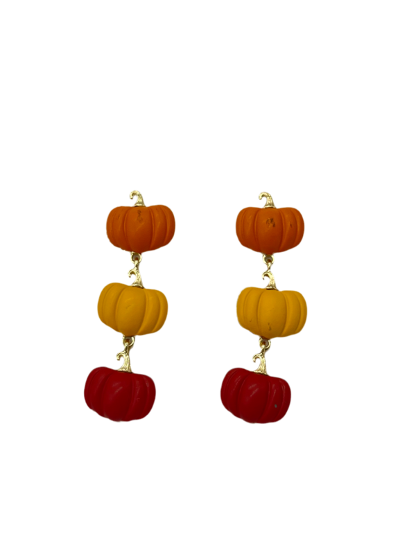 3 PUMPKIN DANGLE EARRING For Cheap