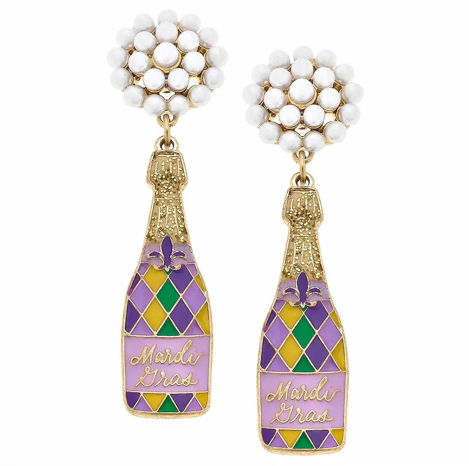 MARDI GRAS BOTTLE EARRINGS Online