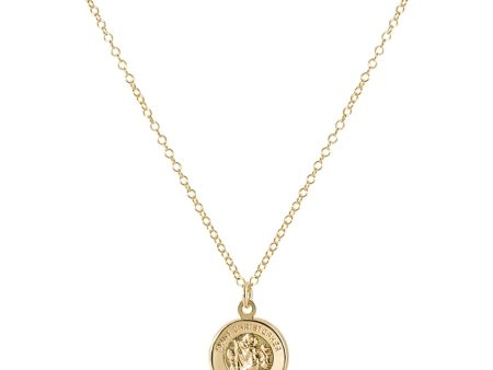 16IN NECKLACE GOLD PROTECTION SMALL GOLD DISC Sale