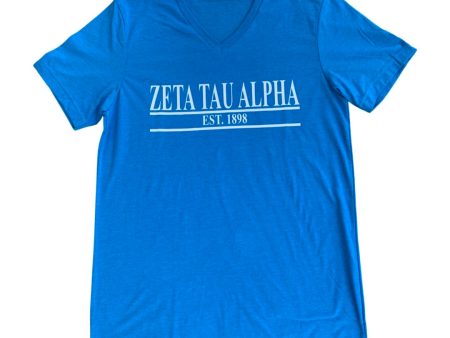 ZETA TAU ALPHA V NECK SHIRT For Sale