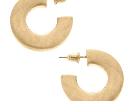 CALI FLAT HOOP GOLD EARRING Sale