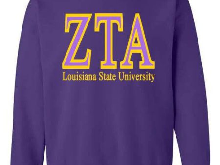 ZETA TAU ALPHA LOUISIANA STATE UNIVERSITY SWEATSHIRT on Sale