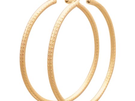 1.25  ROUND GOLD HOOP EARRING Cheap