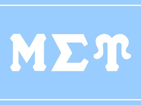 Mu Sigma Upsilon Sorority Greek Letters Flag, Two-Color Design For Cheap