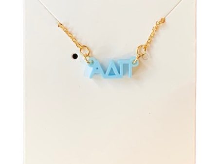 ALPHA DELTA PI ACRYLIC NECKLACE Sale