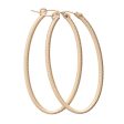 2  OVAL GOLD HOOP EARRING For Discount