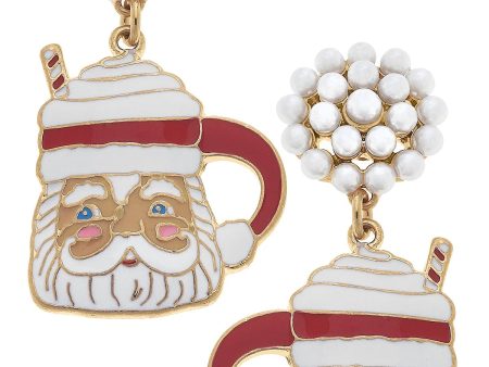 SANTA MUG EARRINGS on Sale