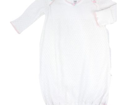 BABY DAY GOWN WITH ROSETTES NEW BORN Discount