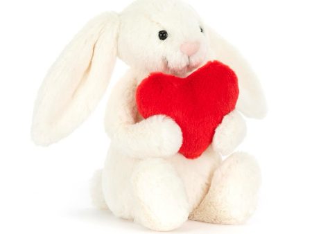 BASHFUL RED LOVE HEART BUNNY on Sale