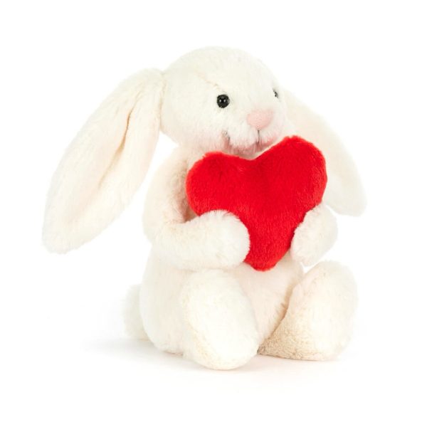 BASHFUL RED LOVE HEART BUNNY on Sale