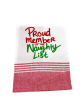 PROUD MEMBER NAUGHTY LIST TOWEL For Sale