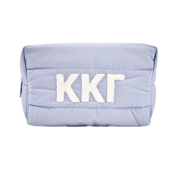 Kappa Kappa Gamma Makeup Bag - Puffer Style with Sorority Letters Online Hot Sale