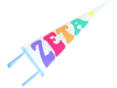 ZETA TAU ALPHA PENNANT FLAG Hot on Sale