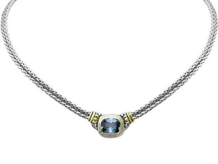 AQUA CUBIC ZIRCONIA SMALL DOUBLE STRAND NECKLACE Online Hot Sale