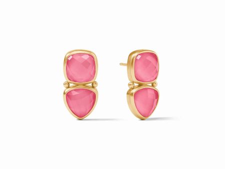 AQUITAINE MIDI EARRING GOLD IRIDESCENT PEONY PINK Supply