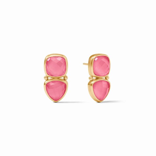 AQUITAINE MIDI EARRING GOLD IRIDESCENT PEONY PINK Supply