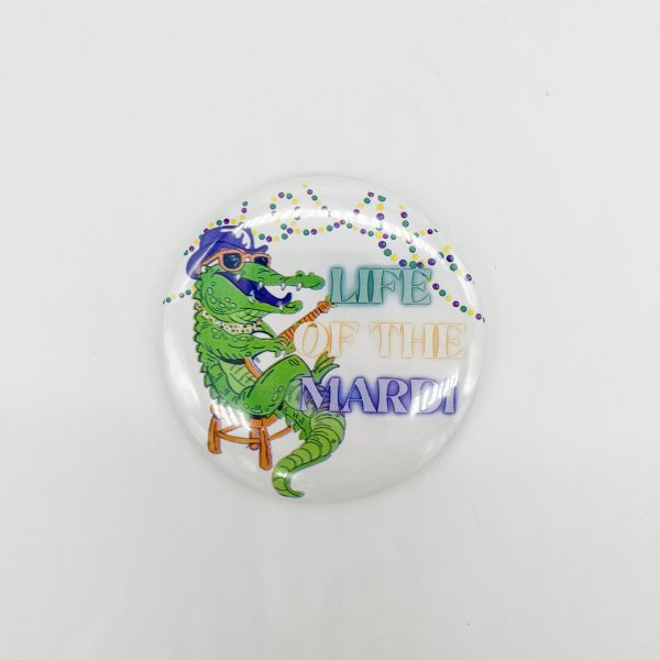 MARDI GRAS BUTTON ALLIGATOR on Sale