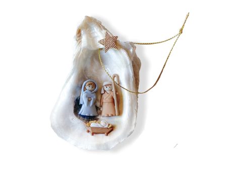 NATIVITY OYSTER ORNAMENT For Cheap