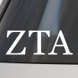 Zeta Tau Alpha Car Decal Sticker- Greek Letters Design Hot on Sale