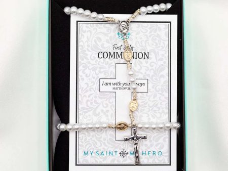 1ST COMMUNION ROSARY AND BRACELET SET Supply