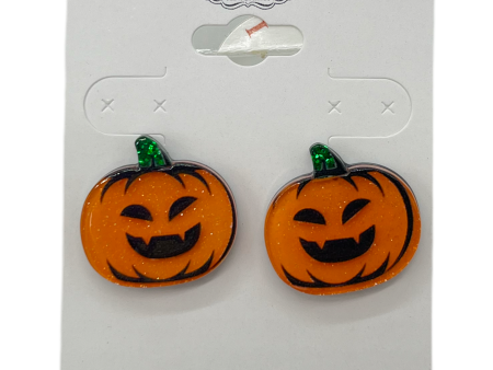 ANGRY PUMPKIN FACE EARRING For Sale