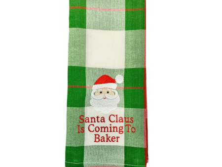 SANTA CLAUS IS COMING TO BAKER HAND TOWEL Online Sale