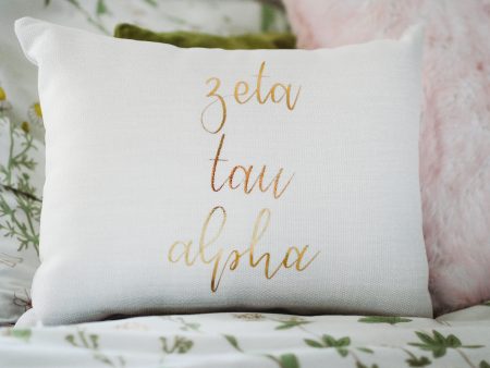 Zeta Tau Alpha Throw Pillow Hot on Sale