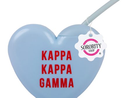 Kappa Kappa Gamma Tumbler- Candy Heart Shaped Online now