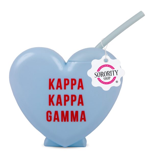 Kappa Kappa Gamma Tumbler- Candy Heart Shaped Online now