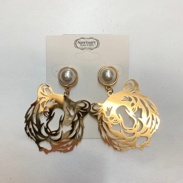 TIGER & PEARL EARRING Online now