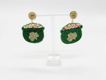 POT OF GOLD BEADED EARRINGS Fashion